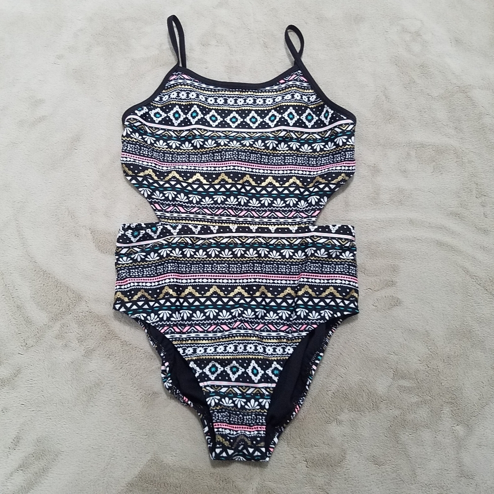 Old Navy Girls Black One Piece Swimsuit Sz XL